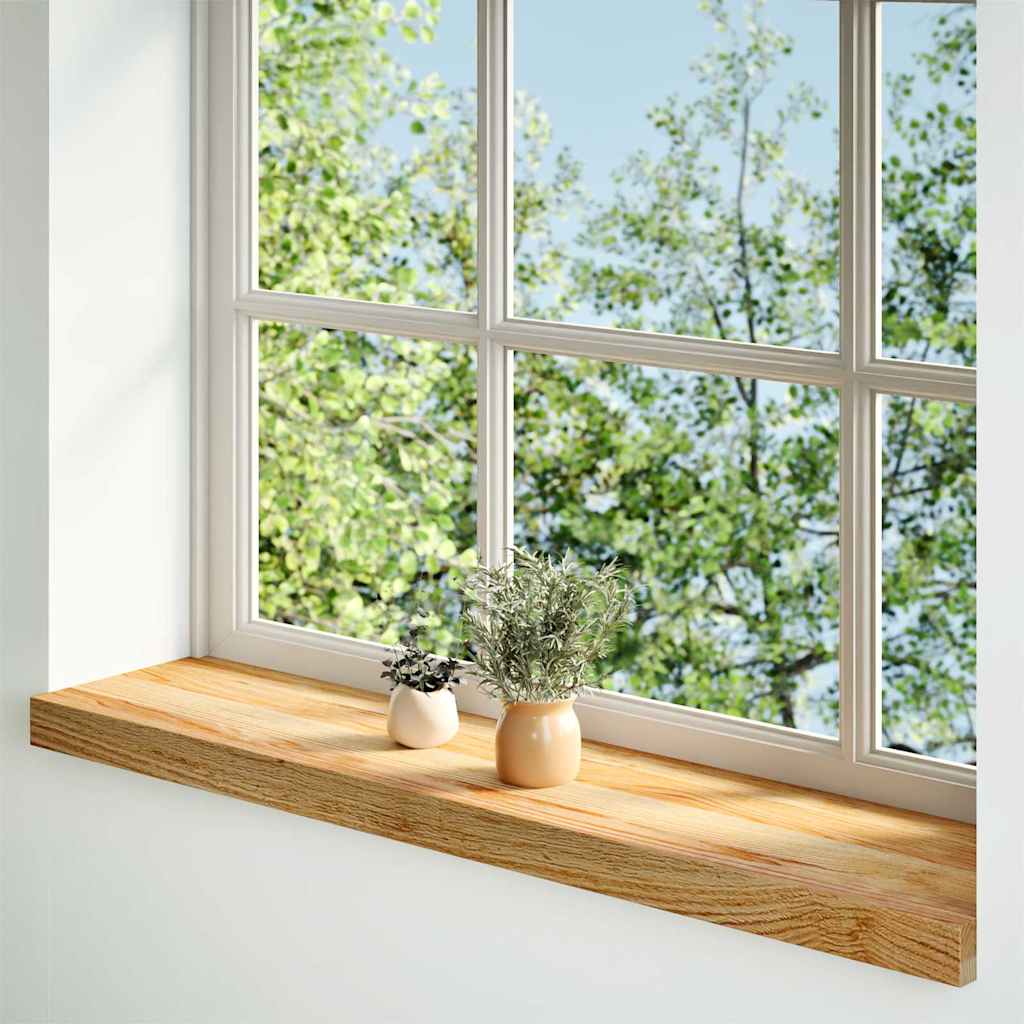 Fensterbänke 2 Stk. Hellbraun 70x20x2 cm Massivholz Eiche