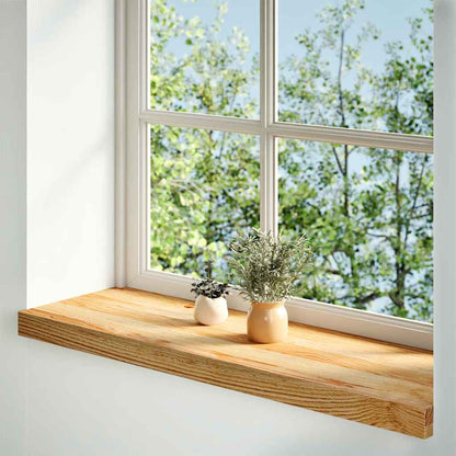 Fensterbänke 2 Stk. Hellbraun 80x25x2 cm Massivholz Eiche