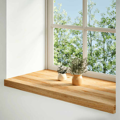 Fensterbänke 2 Stk. Hellbraun 80x40x2 cm Massivholz Eiche