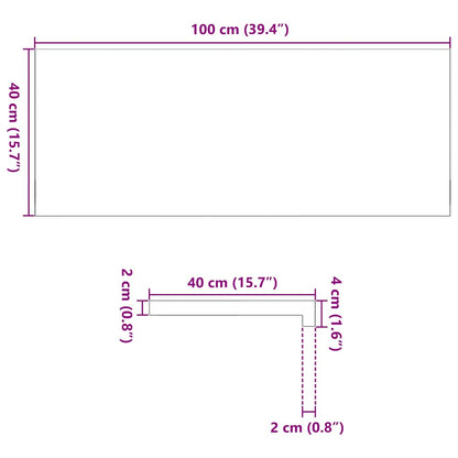 Fensterbänke 2 Stk. Hellbraun 100x40x2 cm Massivholz Eiche