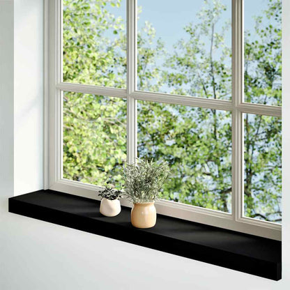 Fensterbänke 2 Stk. Dunkelbraun 80x15x2 cm Massivholz Eiche