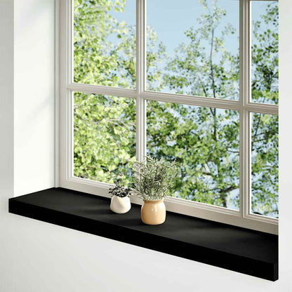 Fensterbänke 2 Stk. Dunkelbraun 80x20x2 cm Massivholz Eiche