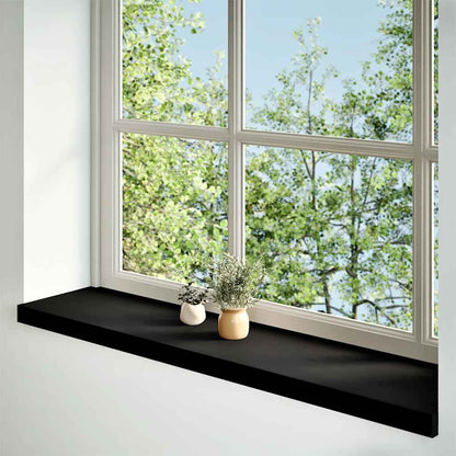 Fensterbänke 2 Stk. Dunkelbraun 100x25x2 cm Massivholz Eiche