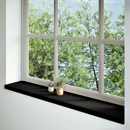 Fensterbänke 2 Stk. Dunkelbraun 140x30x2 cm Massivholz Eiche