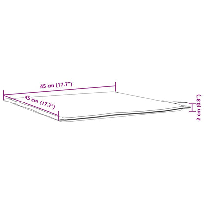 Garten-Sitzkissen 2 Stk. Taupe 45x45x2 cm Quadratisch