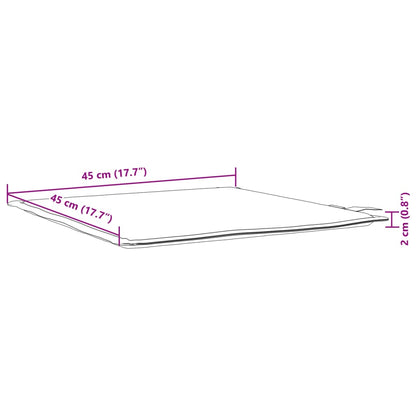 Garten-Sitzkissen 2 Stk. Hellgrau 45x45x2 cm Quadratisch