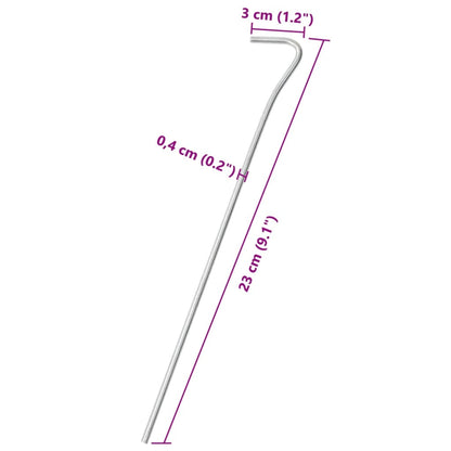 Zeltheringe 50 Stk. 23 cm Ø4 mm Verzinkter Stahl