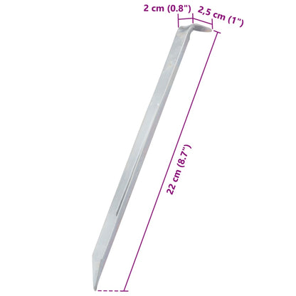 Zeltheringe 24 Stk. 22 cm Ø20 mm Verzinkter Stahl