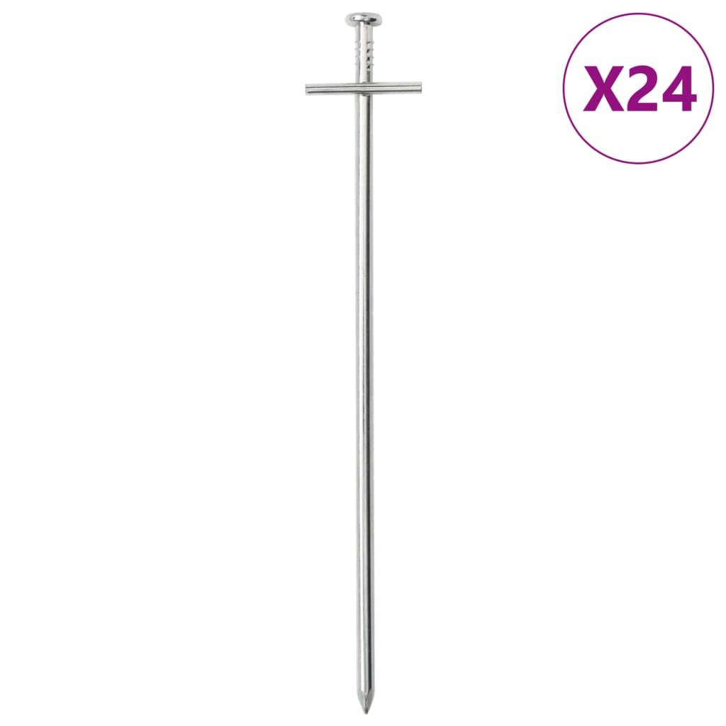 Zeltheringe 24 Stk. 23 cm Ø6 mm Verzinkter Stahl