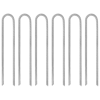 Zeltheringe 6 Stk. U-Form 30 cm Ø7 mm Verzinkter Stahl