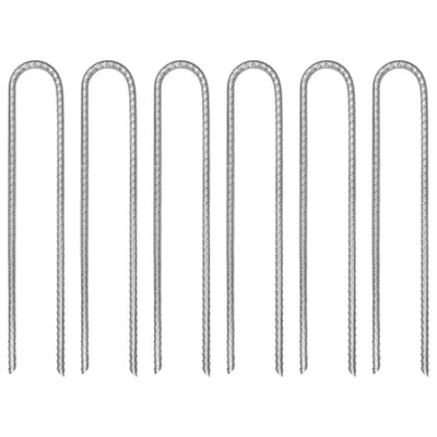 Zeltheringe 6 Stk. U-Form 30 cm Ø7 mm Verzinkter Stahl