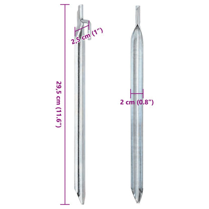 Zeltheringe 24 Stk. V-Form 29,5 cm Ø20 mm Verzinkter Stahl