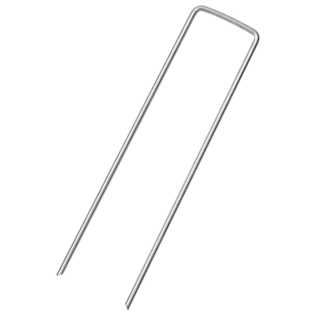 Ancoraggi a terra a forma di U, 25 pezzi, 15x3,5 cm, acciaio zincato