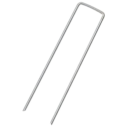 Ancoraggi a terra a forma di U, 25 pezzi, 15x3,5 cm, acciaio zincato