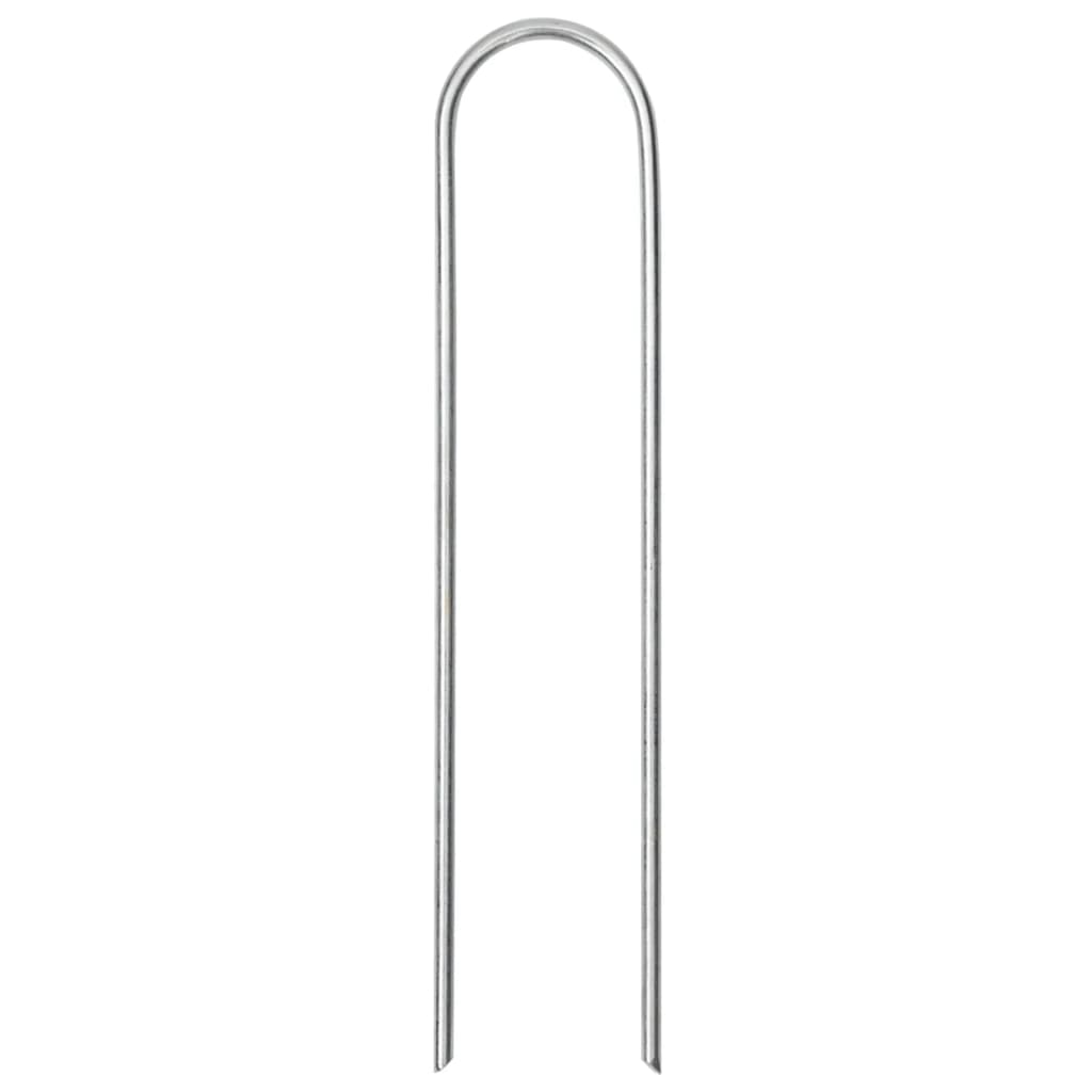 Bodenanker U-Form 25 Stk. 15x3,5 cm Verzinkter Stahl