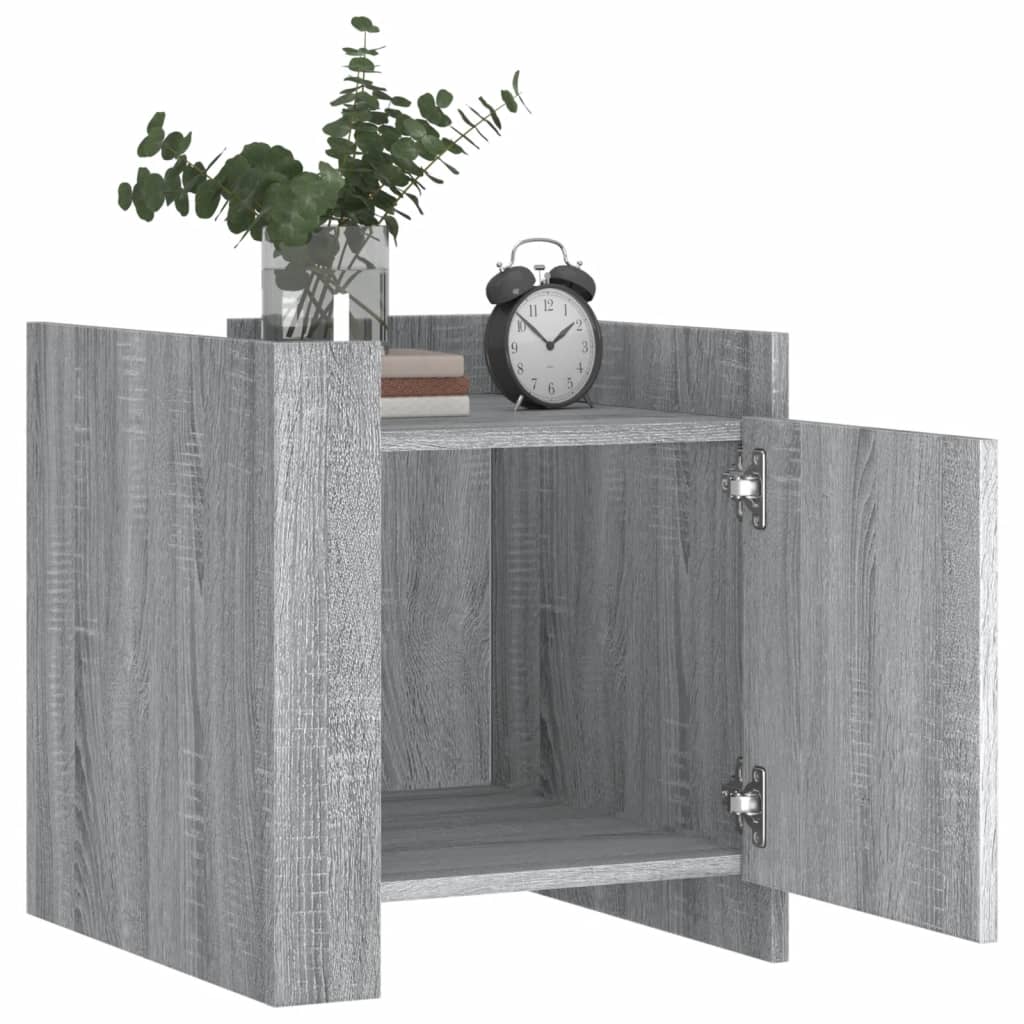 Nachttisch Grau Sonoma 45x50x50 cm Holzwerkstoff