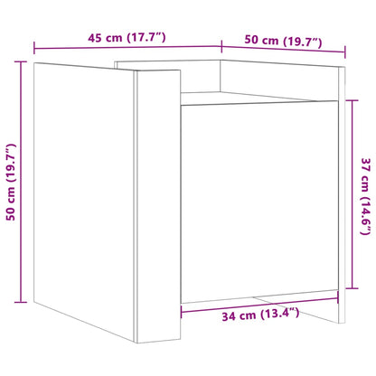 Nachttisch Grau Sonoma 45x50x50 cm Holzwerkstoff