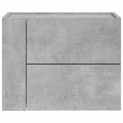 Wand-Nachttische 2 Stk. Betongrau 45x30x35 cm