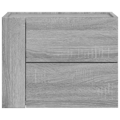 Wand-Nachttische 2 Stk. Grau Sonoma 45x30x35 cm