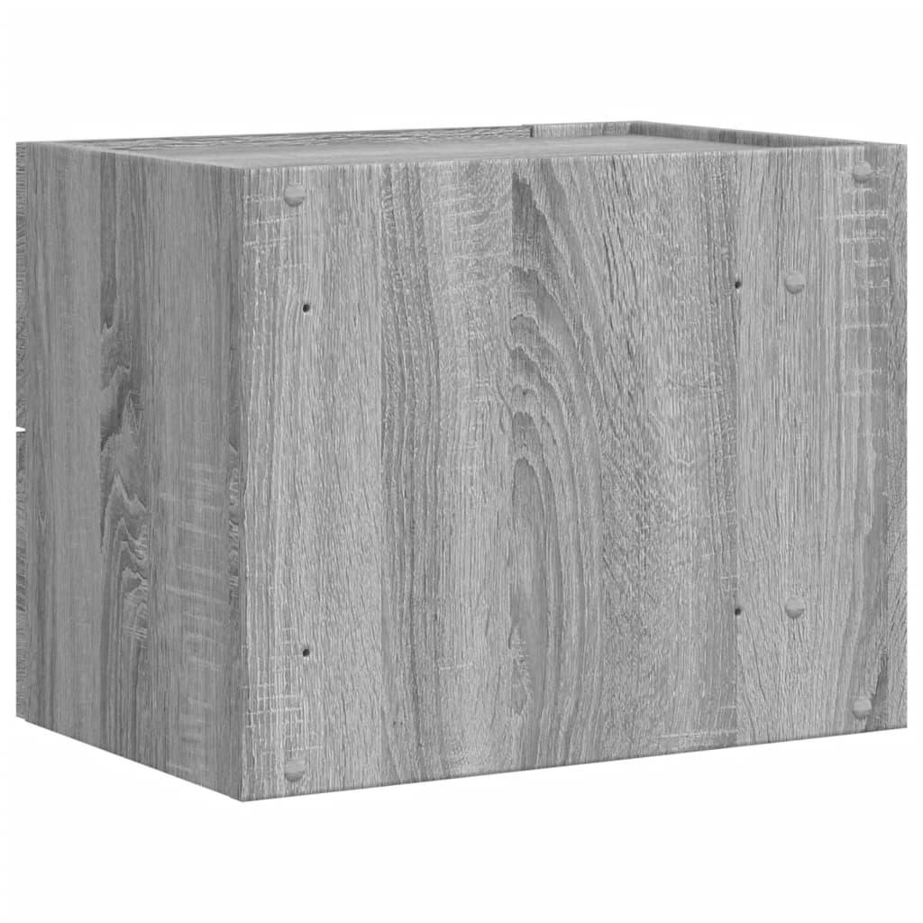 Wand-Nachttische 2 Stk. Grau Sonoma 45x30x35 cm