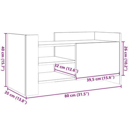 TV-Schrank Sonoma-Eiche 80x35x40 cm Holzwerkstoff