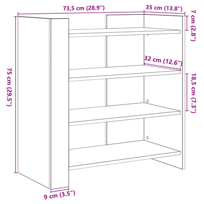 Sideboard Weiß 73,5x35x75 cm Holzwerkstoff