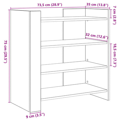 Sideboard Braun Eichen-Optik 73,5x35x75 cm Holzwerkstoff