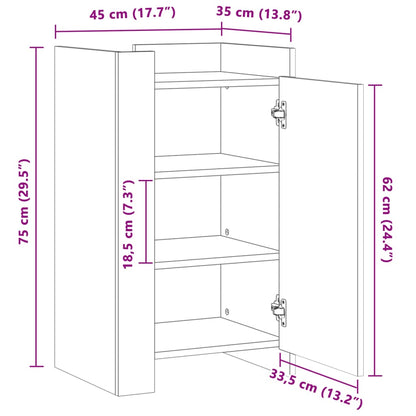 Sideboard Weiß 45x35x75 cm Holzwerkstoff