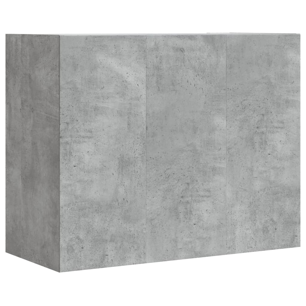 Wandregal Betongrau 75x35x60 cm Holzwerkstoff