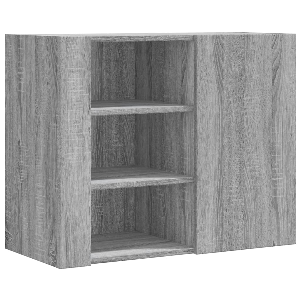 Wandregal Grau Sonoma 75x35x60 cm Holzwerkstoff