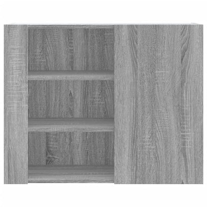 Wandregal Grau Sonoma 75x35x60 cm Holzwerkstoff