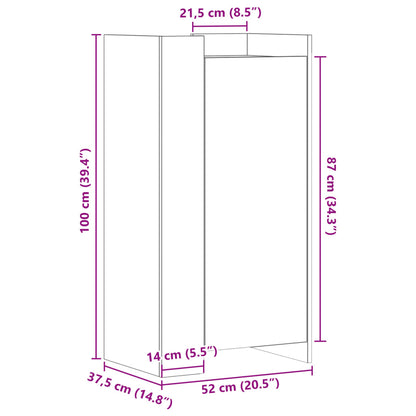 Schuhschrank Sonoma-Eiche 52x37,5x100 cm Holzwerkstoff