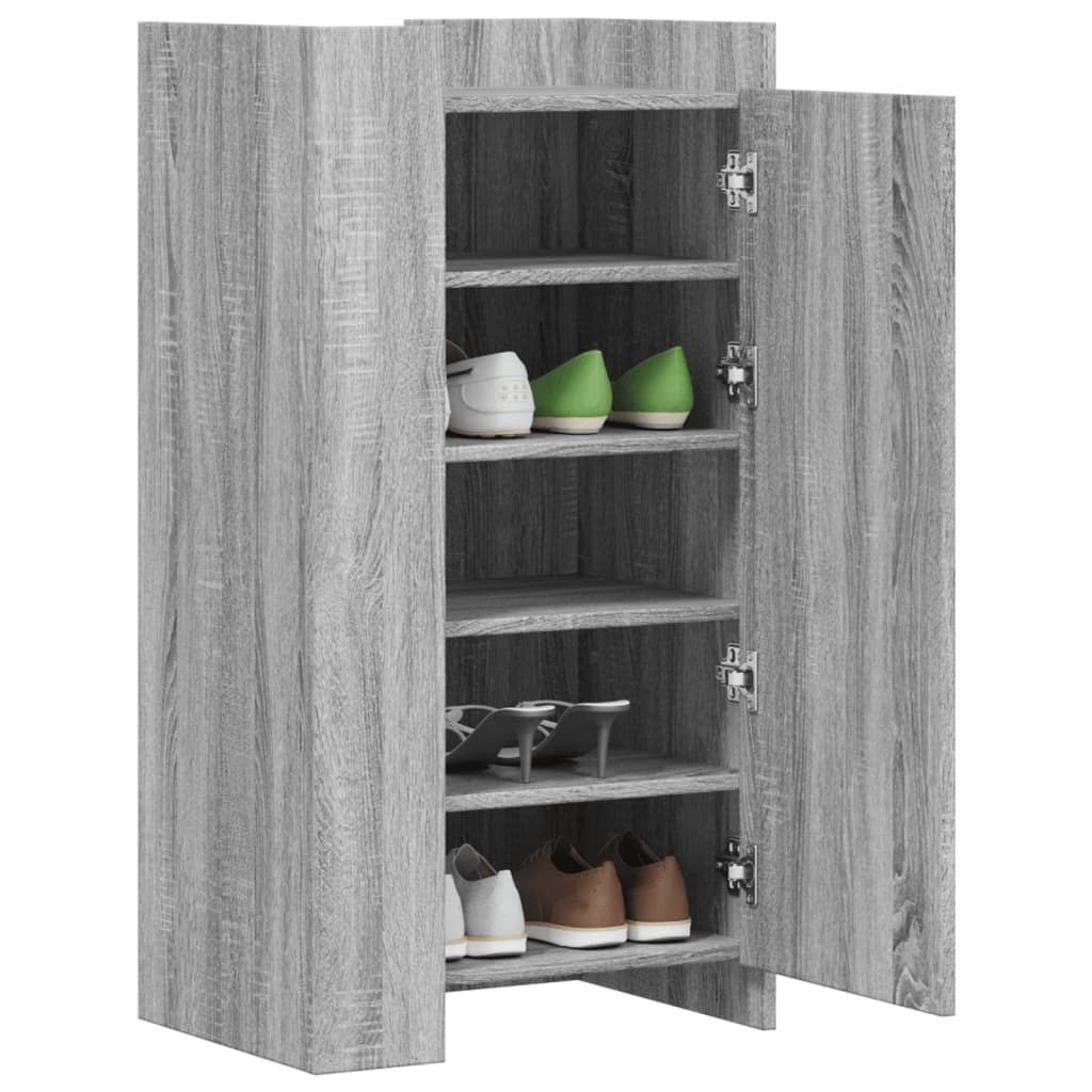 Schuhschrank Grau Sonoma 52x37,5x100 cm Holzwerkstoff