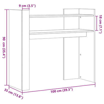 Konsolentisch Schwarz 100x35x90 cm Holzwerkstoff