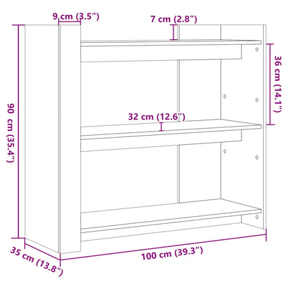 Konsolentisch Räuchereiche 100x35x90 cm Holzwerkstoff