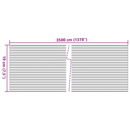 Sichtschutzstreifen 2 Stk. Steinoptik Grau 35x0,19 m PVC