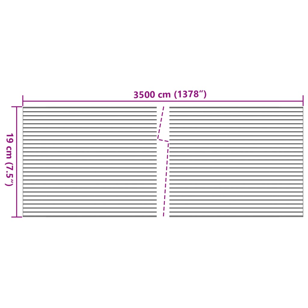 Sichtschutzstreifen 4 Stk. Steinoptik Grau 35x0,19 m PVC