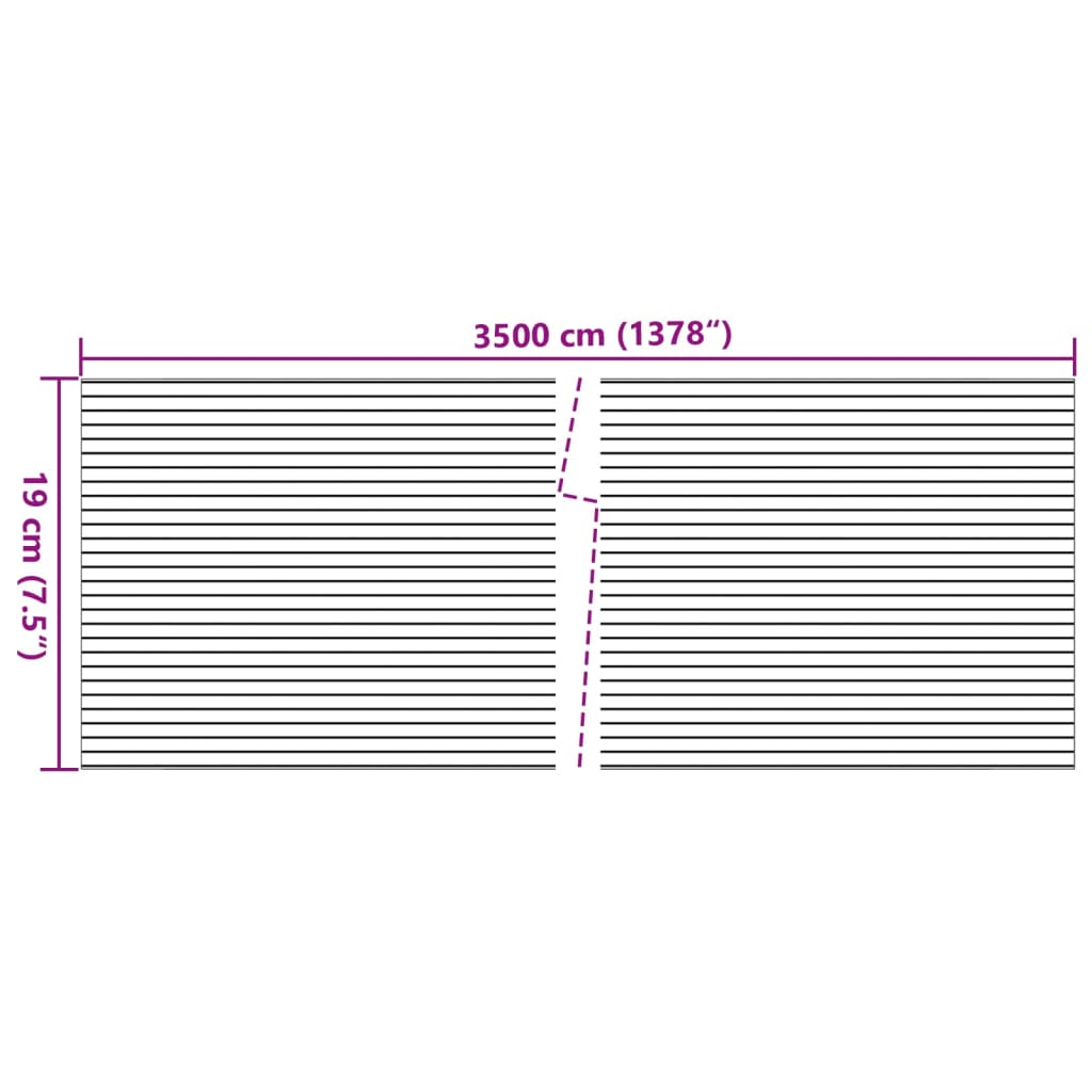 Sichtschutzstreifen 2 Stk. Marmorkies-Optik Grau 35x0,19 m PVC