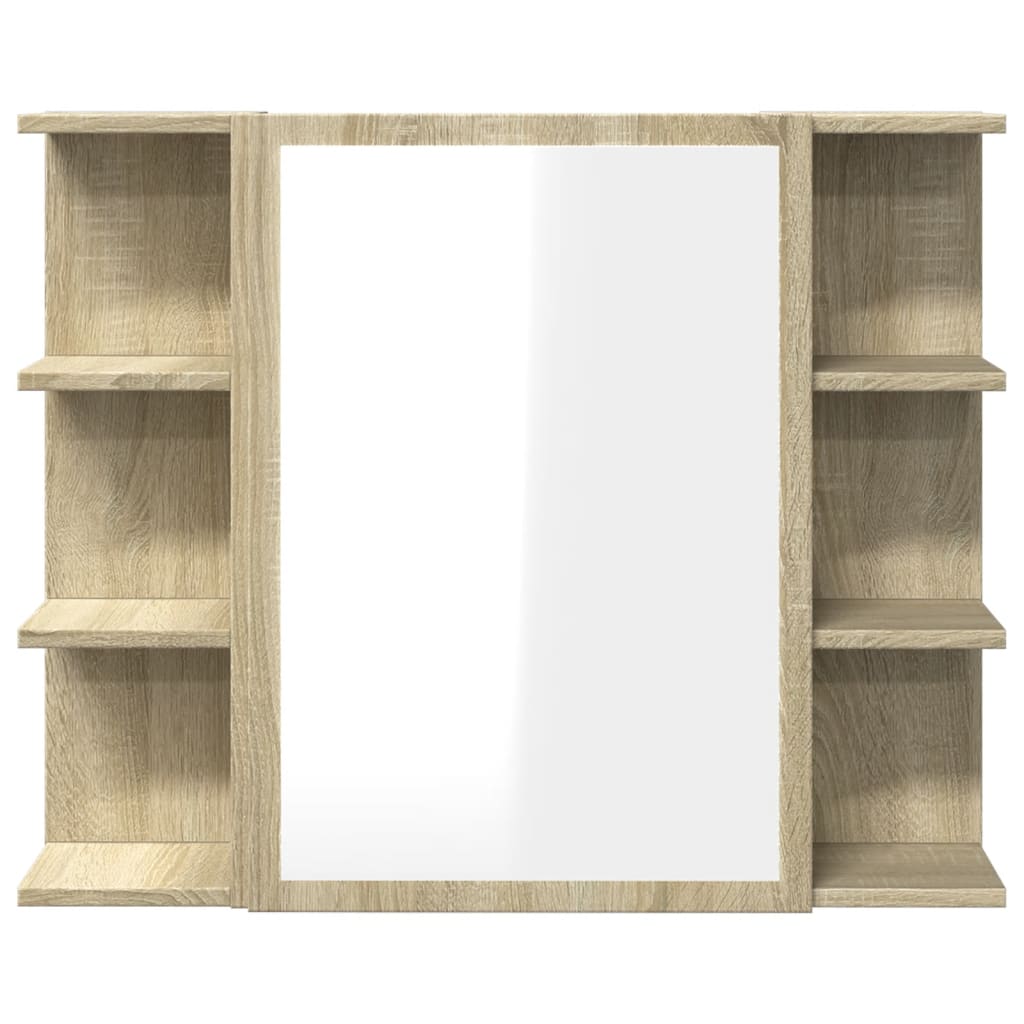 Bad-Spiegelschrank Sonoma-Eiche 80x20,5x64 cm Holzwerkstoff