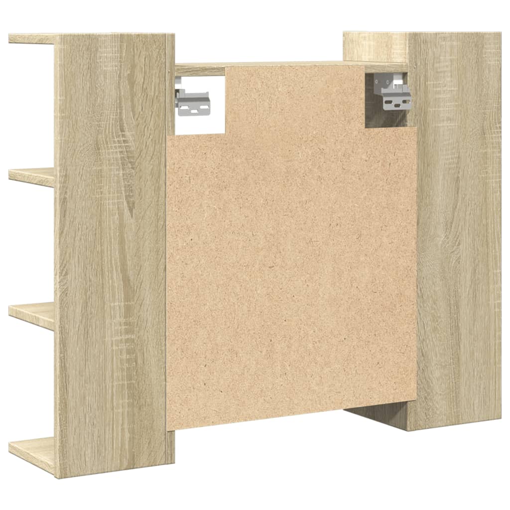 Bad-Spiegelschrank Sonoma-Eiche 80x20,5x64 cm Holzwerkstoff