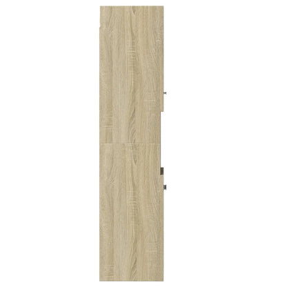 Badezimmerschrank Sonoma-Eiche 30x30x130 cm Holzwerkstoff