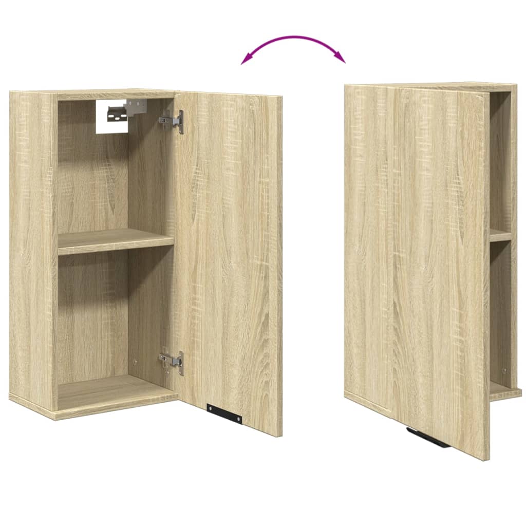 Wand-Badschrank Sonoma-Eiche 32x20x67 cm