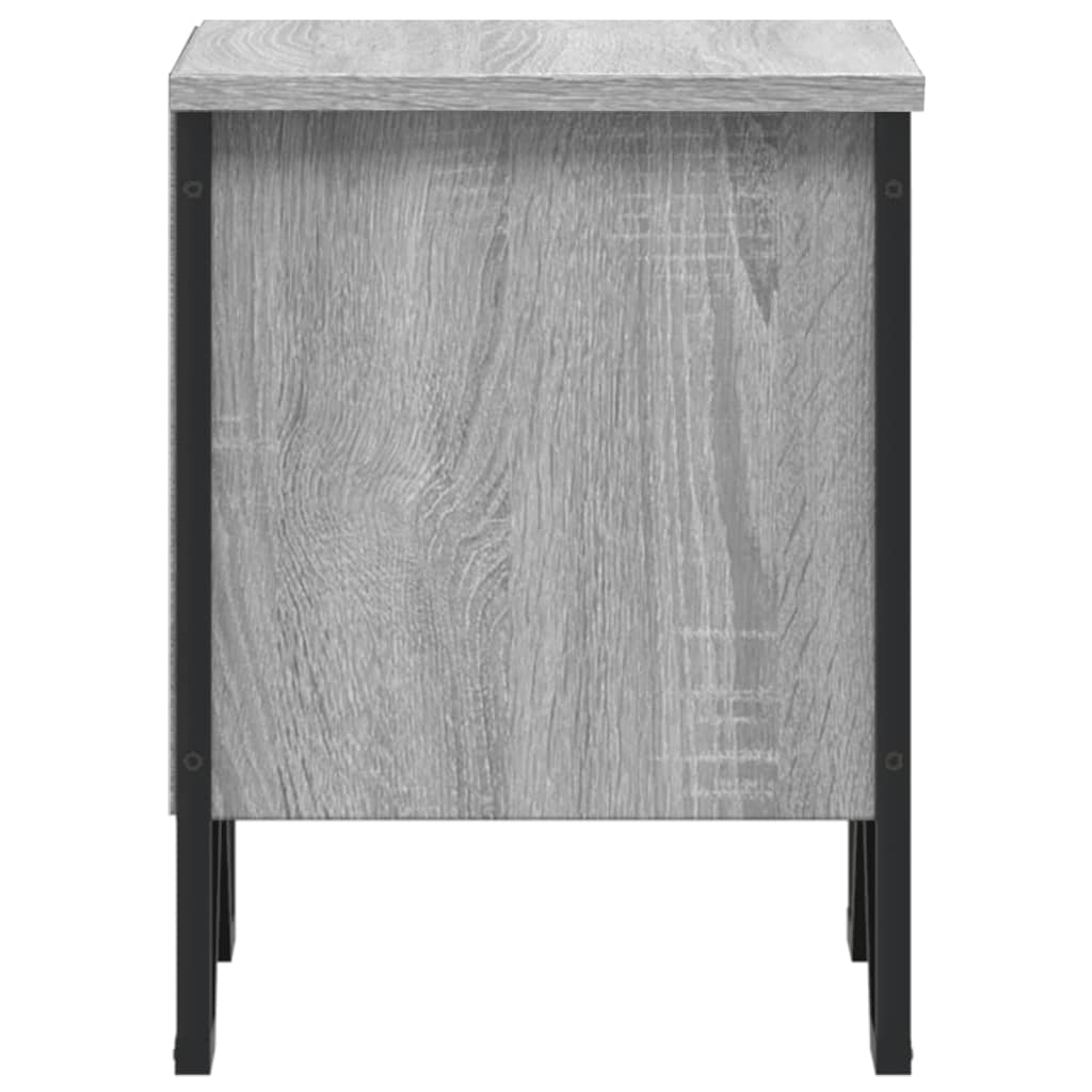 Nachttische 2 Stk. Grau Sonoma 40x30x40 cm Holzwerkstoff