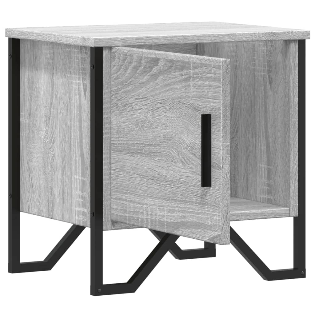 Nachttische 2 Stk. Grau Sonoma 40x30x40 cm Holzwerkstoff