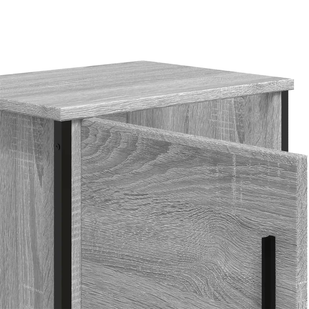 Nachttische 2 Stk. Grau Sonoma 40x30x40 cm Holzwerkstoff