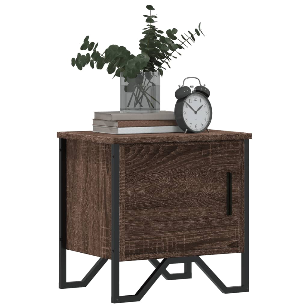 Nachttische 2 Stk. Braun Eichen-Optik 40x30x40 cm Holzwerkstoff