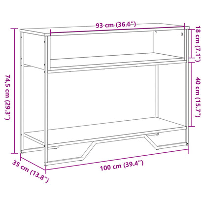 Konsolentisch Schwarz 100x35x74,5 cm Holzwerkstoff