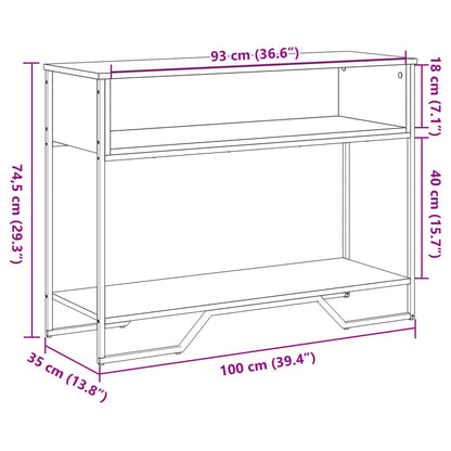 Konsolentisch Grau Sonoma 100x35x74,5 cm Holzwerkstoff