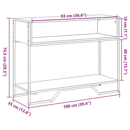 Konsolentisch Braun Eichen-Optik 100x35x74,5 cm Holzwerkstoff