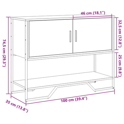 Konsolentisch Schwarz 100x35x74,5 cm Holzwerkstoff